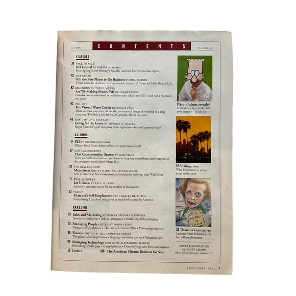 Dilbert INC Magazine Article July 1996 Pre-Owned - Picture 2 of 5